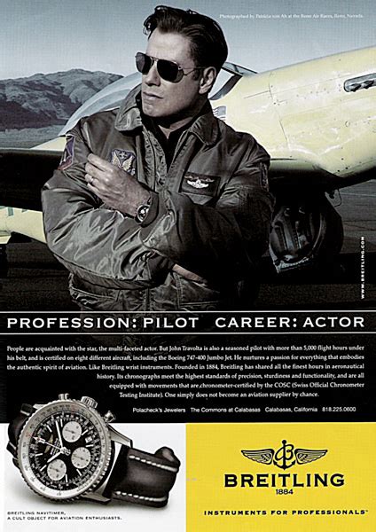 breitling john travolta watch|Breitling movies in america.